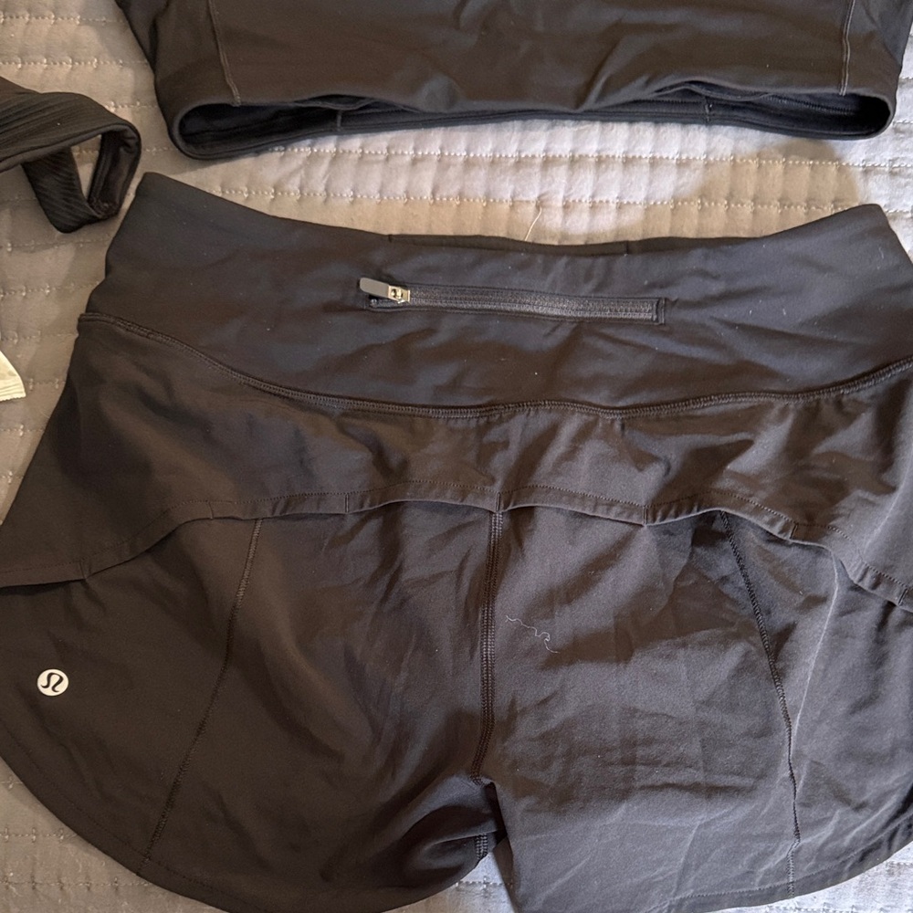 lululemon athletica Women's Black Athletic Shorts
